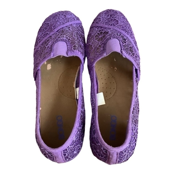 Women Shoes BONGO Purple Lace Casual Ballets Loafers Slip On Shoes Flat Shoes - Picture 7 of 8